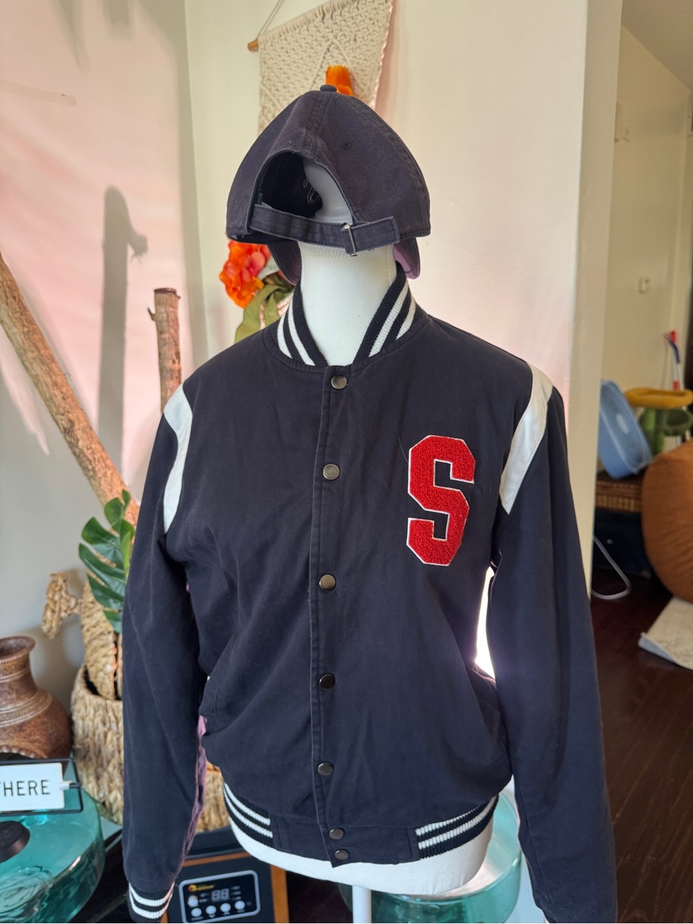 Topman Black Jacket with Red Safety Text